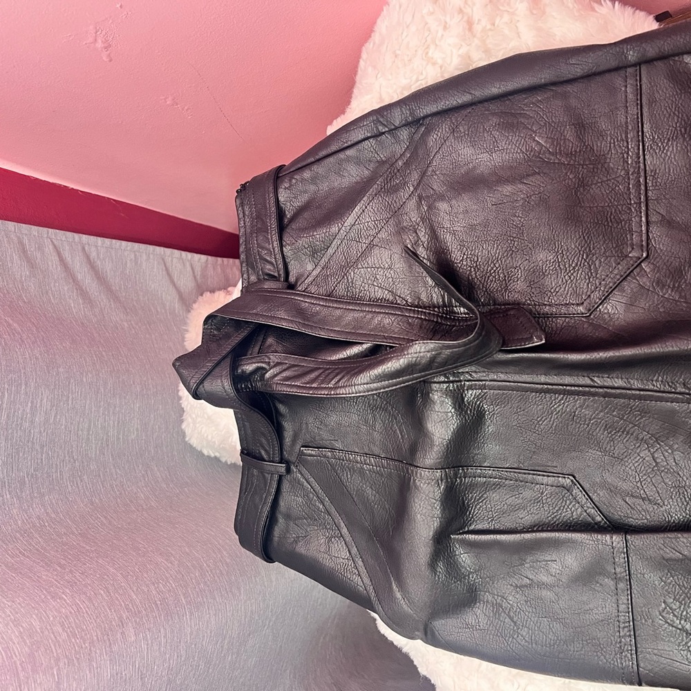 Stylish Black faux Leather SKIRT